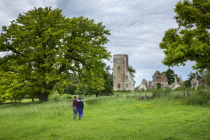 The Gothic Tower on Johnson's Hill on the Wimpole Estate, Cambridgeshire.