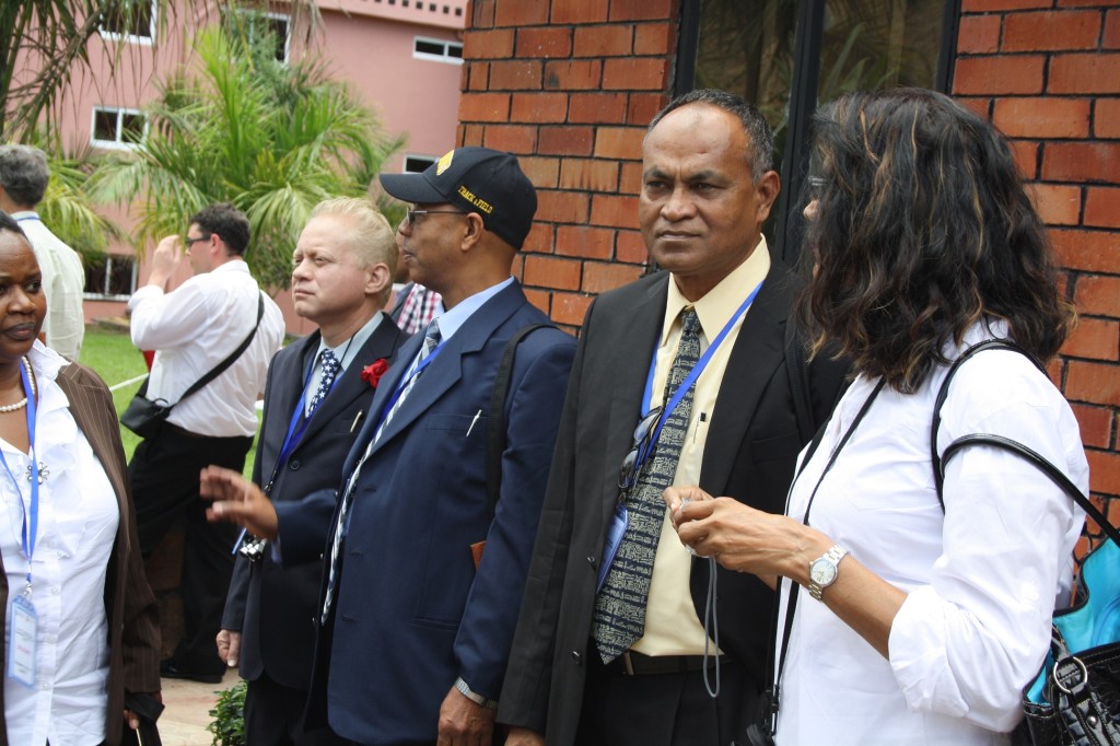 Bishnu Tulsie with INTO colleagues at the International Conference of National Trusts in Uganda, 2013