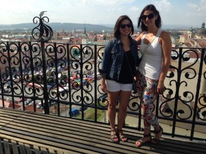 Andrea and I at the top of Kromeriz Castle