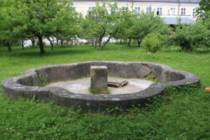 Kromeriz fountain in parish garden