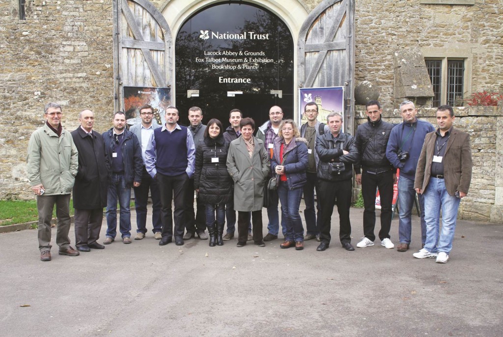 Experts from Kosovo visiting the National Trust's Lacock Abbey in 2012