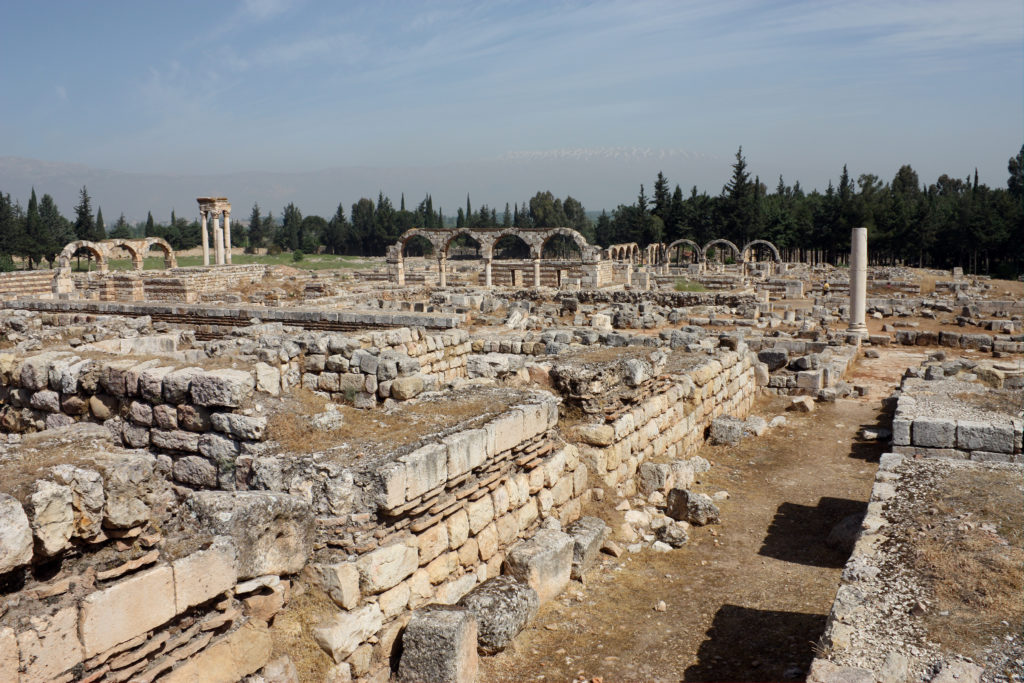 The Umayyad city of Anjar (Lebanon), seen from the palace © Guillaume Piolle, via Wikimedia Commons