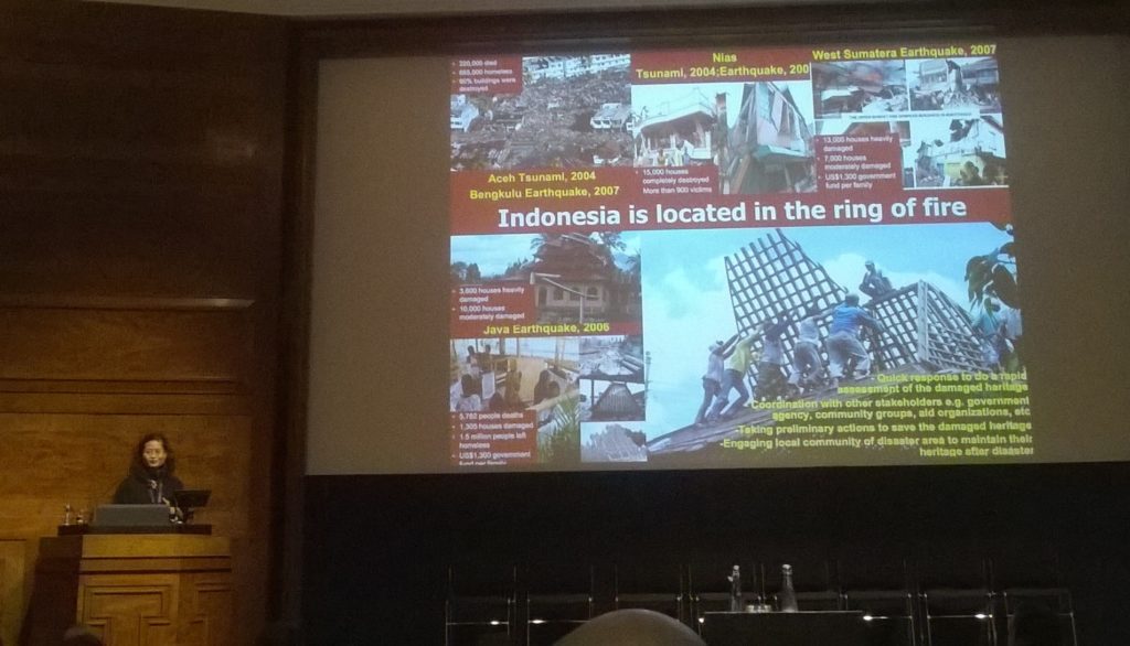 Catrini Kubontubuh presenting the Indonesian Heritage Trust and 2017 ICNT